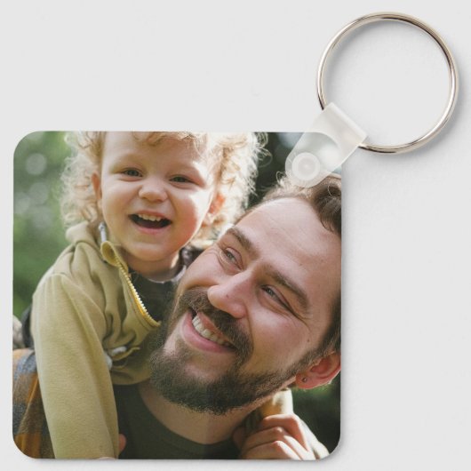Grappig papa Definitie Foto Vaderdag Sleutelhanger (Achterkant)