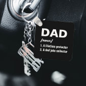 Grappig papa Definitie Foto Vaderdag Sleutelhanger