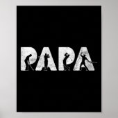 Grappig Papa Golf Daddy Grappig Vaderdag Gift Poster (Voorkant)
