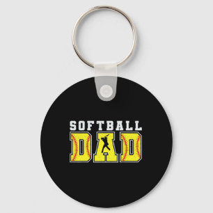Grappig papa leven softbal honkbal opa's vaders sleutelhanger