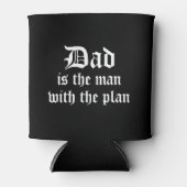 Grappig papa manly zwart wit Koelbox houder Blikjeskoeler (Voorkant)