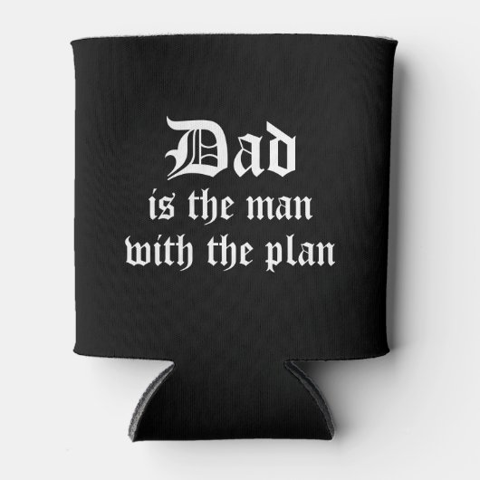 Grappig papa manly zwart wit Koelbox houder Blikjeskoeler (Voorkant)