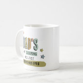 Grappig papa Mok cadeau 'Rust zijn ogen' (Voorkant links)