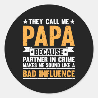 Grappig Papa ontwerp voor opa Papi Papaw van Gran  Ronde Sticker