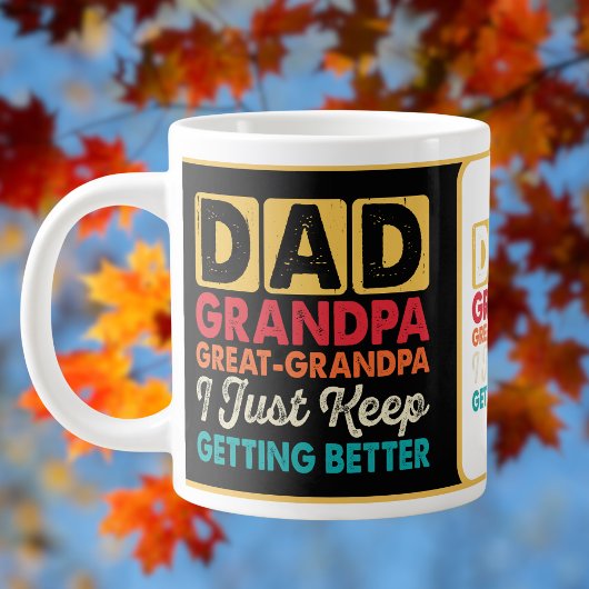 Grappig "Papa opa achter-opa" Grote Koffiekop