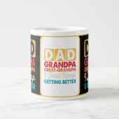 Grappig "Papa opa achter-opa" Grote Koffiekop (Voorkant)