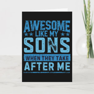 Grappig papa-shirt van zonen Mannen Grappige Vader Kaart