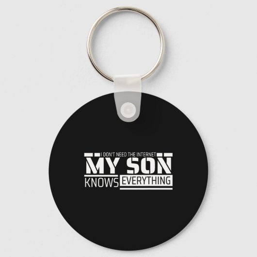 Grappig papa shirt van zoon mannen grappige vaderd sleutelhanger (Voorkant)