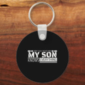 Grappig papa shirt van zoon mannen grappige vaderd sleutelhanger (Voorkant)
