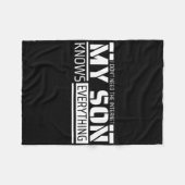 Grappig papa-shirt van zoon Mannen grappige vaders Fleece Deken (Voorkant (Horizontaal))