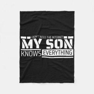 Grappig papa-shirt van zoon Mannen grappige vaders Fleece Deken