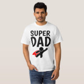 Grappig PAPA T-shirt SUPER HERO PAPA (Voorkant volledig)
