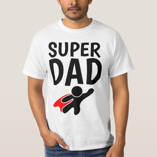 Grappig PAPA T-shirt SUPER HERO PAPA (Voorkant)