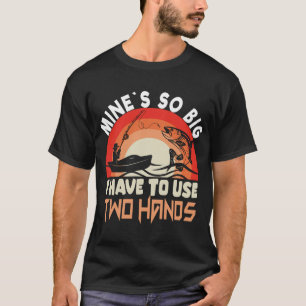 Grappig Papa Vis-Shirt Mijne is Groot Gebruik Twee T-shirt