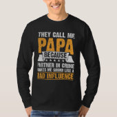 Grappig PapaOpa Papi Papa van kleinkinderen Papa T-shirt (Voorkant)