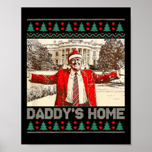 Grappig Papa's Home Trump Lelijke Kerst Xmas Pajam Poster