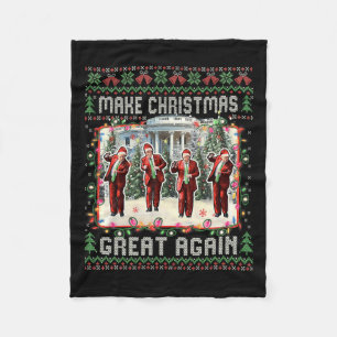 Grappig Papa's Home Trump Lelijke Kersttrui XM Fleece Deken