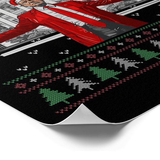 Grappig Papa's Home Trump Lelijke Kersttrui XM Poster (Hoek)