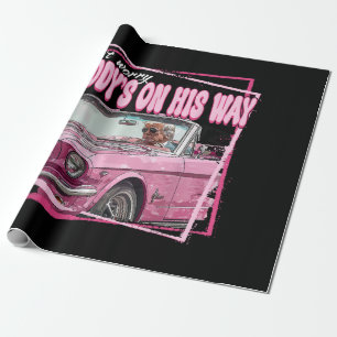 Grappig papa's huis Trump Pink 2024 Take America B Cadeaupapier