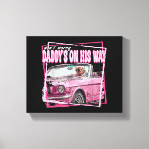 Grappig papa's huis Trump Pink 2024 Take America B Canvas Afdruk