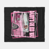 Grappig papa's huis Trump Pink 2024 Take America B Fleece Deken (Voorkant (Horizontaal))