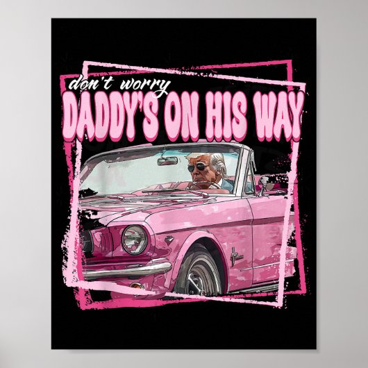 Grappig papa's huis Trump Pink 2024 Take America B Poster (Voorkant)