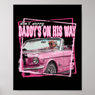 Grappig papa's huis Trump Pink 2024 Take America B Poster