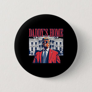 Grappig papa's huis Trump Pink 2024 Take America B Ronde Button 5,7 Cm
