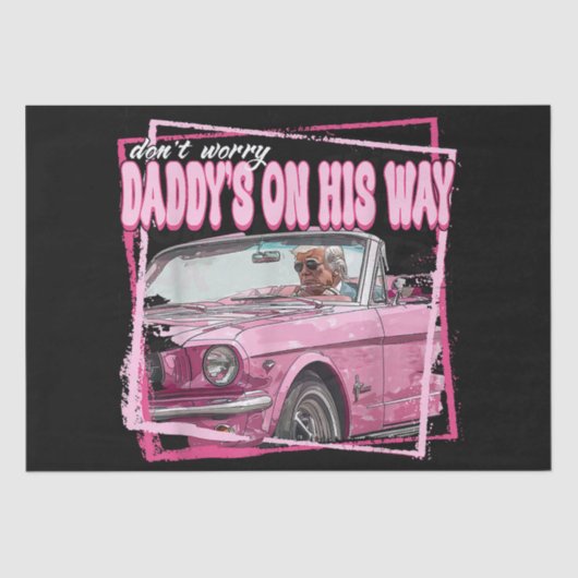 Grappig papa's huis Trump Pink 2024 Take America B Tissuepapier (Voorkant)