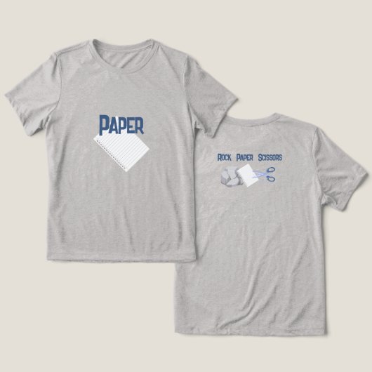 Grappig Papier Halloween Groep Kostuum Tri-Blend Shirt (Ontwerp Voorkant & Achterkant)