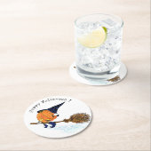 Grappig Papier Onderzetter Halloween Witch Pompoen (Insitu)