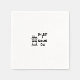 Grappig Papier Servet w / snor koffie / thee cup