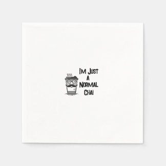 Grappig Papier Servet w / snor koffie / thee cup