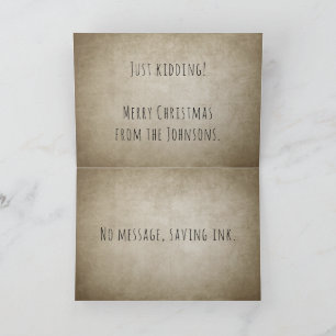 Grappig  papier, tas, generieke kerstkaart feestdagen kaart