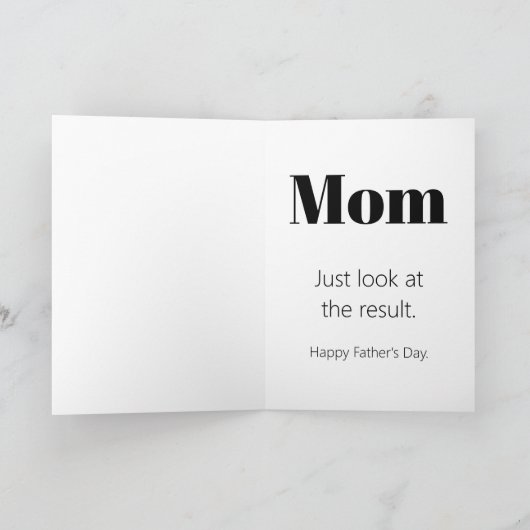 Grappig paraat goed met Vaderdag Kaart (Binnen)