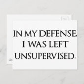 Grappig pardon citate Witty Manly Typography Quott Briefkaart (Voorkant / Achterkant)