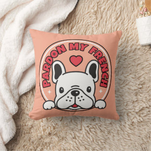 Grappig Pardon Mijn Franse Bulldog Roze Frenchie D Kussen