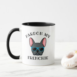 Grappig Pardon my Frenchie Blauwe Franse Bulldog Mok