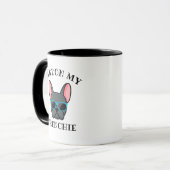 Grappig Pardon my Frenchie Blauwe Franse Bulldog Mok (Voorkant links)