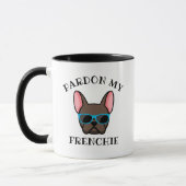 Grappig Pardon my Frenchie Bruine Franse Bulldog Mok (Links)