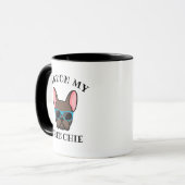 Grappig Pardon my Frenchie Bruine Franse Bulldog Mok (Voorkant links)