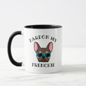Grappig Pardon my Frenchie Bruine Tannenkleurige F Mok (Links)