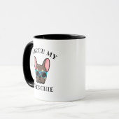 Grappig Pardon my Frenchie Bruine Tannenkleurige F Mok (Voorkant links)