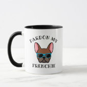Grappig Pardon my Frenchie Rode Reu Franse Bulldog Mok (Links)