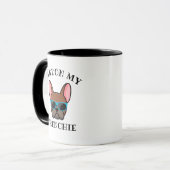 Grappig Pardon my Frenchie Rode Reu Franse Bulldog Mok (Voorkant links)