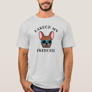 Grappig Pardon my Frenchie Rode Reuzen Franse Bull T-shirt