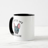 Grappig Pardon my Frenchie Zwarte Franse Bulldog Mok (Voorkant links)