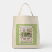 Grappig Parijs en Eiffeltoren ALTIJD PARIJS Tote Bag (Achterkant)