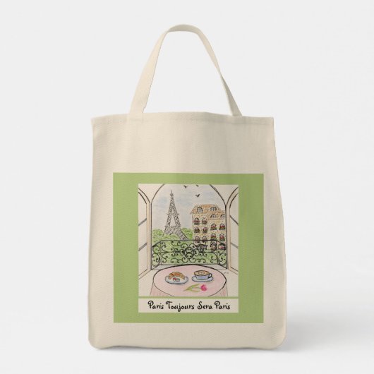 Grappig Parijs en Eiffeltoren ALTIJD PARIJS Tote Bag (Achterkant)