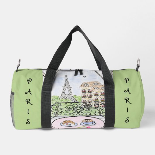 Grappig Parijs en Eiffeltoren MAHJONG Plunjezak (Achterkant)